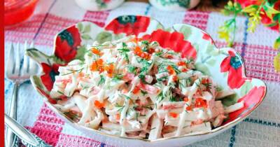 Новогодняя кухня: салат с морепродуктами "Царская радость"