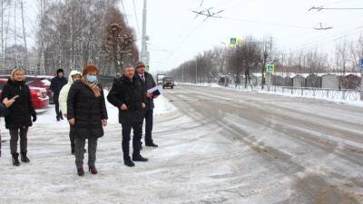 Мэр Рязани проверила, как убирают снег в Московском районе