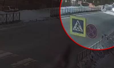 Появилось видео, как грузовик сбил пешехода на трассе в Карелии