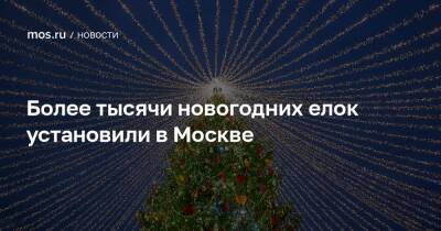 Более тысячи новогодних елок установили в Москве