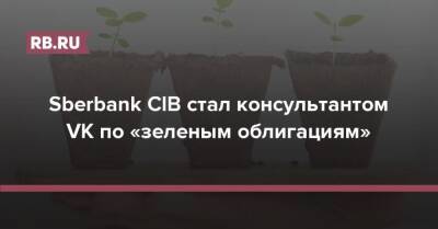 Sberbank CIB стал консультантом VK по «зеленым облигациям»