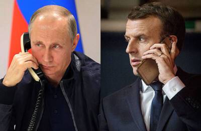 Путин и Макрон по телефону обсудили ситуацию с гарантиями безопасности