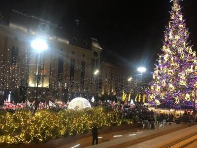 Рождественская ёлка Саакашвили: как прошел митинг оппозиции в Тбилиси
