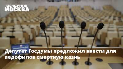 Депутат Госдумы предложил ввести для педофилов смертную казнь