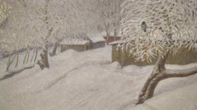 Сюжет картины «Морозный день» из Рязанского художественного музея созвучен пейзажу, который нарисовала сегодня зима