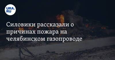 Силовики рассказали о причинах пожара на челябинском газопроводе
