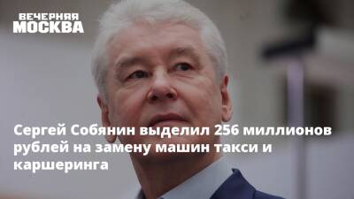 Сергей Собянин выделил 256 миллионов рублей на замену машин такси и каршеринга