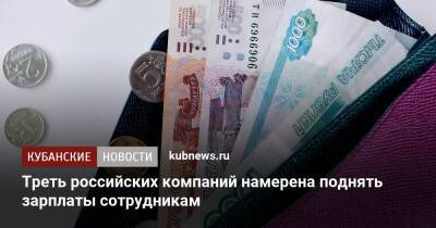 Треть российских компаний намерена поднять зарплаты сотрудникам