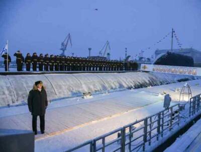 В Северодвинске на новом подводном ракетоносце подняли флаг
