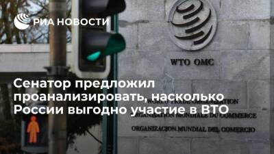 Сенатор Абрамов: надо проанализировать, насколько выгодно России участие в ВТО