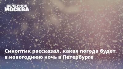 Синоптик рассказал, какая погода будет в новогоднюю ночь в Петербурге