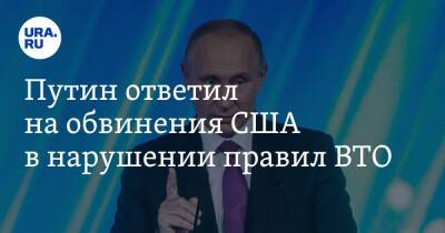 Владимир Путин - Алексей Репик - Путин ответил на обвинения США в нарушении правил ВТО - ura.news - Россия - США