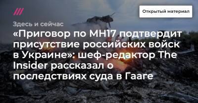 «Приговор по MH17 подтвердит присутствие российских войск в Украине»: шеф-редактор The Insider рассказал о последствиях суда в Гааге