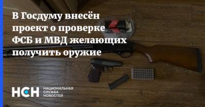 В Госдуму внесён проект о проверке ФСБ и МВД желающих получить оружие