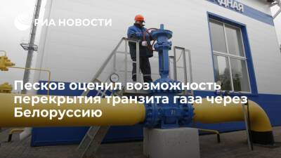 Песков: Россия не хотела бы думать, что транзит газа через Белоруссию может быть перекрыт