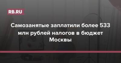Самозанятые заплатили более 533 млн рублей налогов в бюджет Москвы