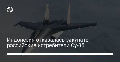 Индонезия отказалась закупать российские истребители Су-35
