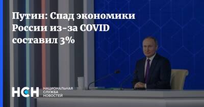 Путин: Спад экономики России из-за COVID составил 3%
