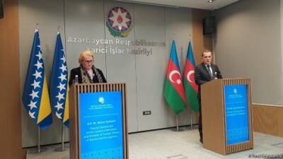 Проходит совместная пресс-конференция глав МИД Азербайджана и Боснии и Герцеговины (Прямая трансляция)
