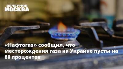 «Нафтогаз» сообщил, что месторождения газа на Украине пусты на 80 процентов