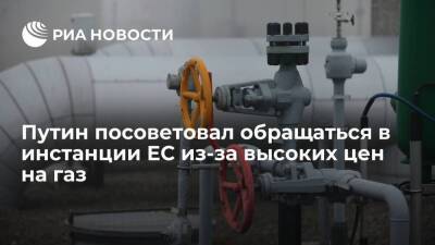 Президент Путин посоветовал обращаться в европейские инстанции из-за высоких цен на газ