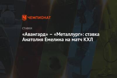 «Авангард» – «Металлург»: ставка Анатолия Емелина на матч КХЛ