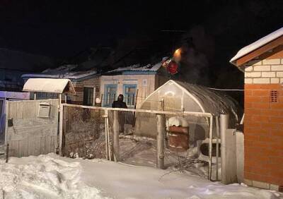 В рязанском поселке Мервино загорелся жилой дом