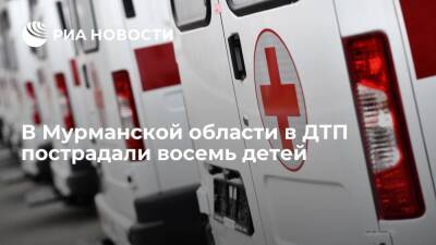 В Мурманской области пострадали восемь детей при столкновении двух микроавтобусов