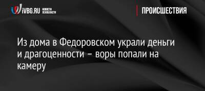 Из дома в Федоровском украли деньги и драгоценности – воры попали на камеру