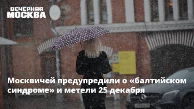 Москвичей предупредили о «балтийском синдроме» и метели 25 декабря