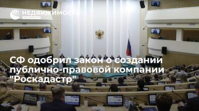 Совет Федерации одобрил закон о создании публично-правовой компании "Роскадастр"