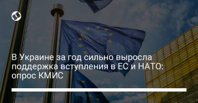 В Украине за год сильно выросла поддержка вступления в ЕС и НАТО: опрос КМИС