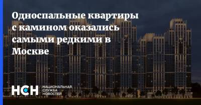Односпальные квартиры с камином оказались самыми редкими в Москве