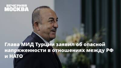 Глава МИД Турции заявил об опасной напряженности в отношениях между РФ и НАТО