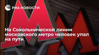 На востоке Сокольнической линии московского метро нет движения из-за человека на пути