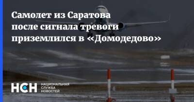 Самолет из Саратова после сигнала тревоги приземлился в «Домодедово»