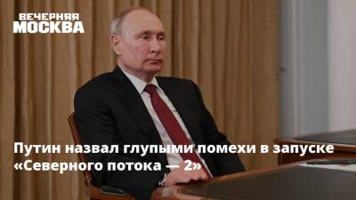 Путин назвал глупыми помехи в запуске «Северного потока — 2»