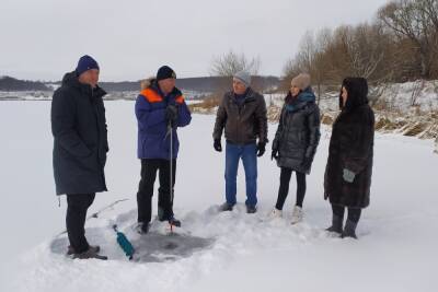 В МЧС назвали толщину льда на Щекинском водохранилище