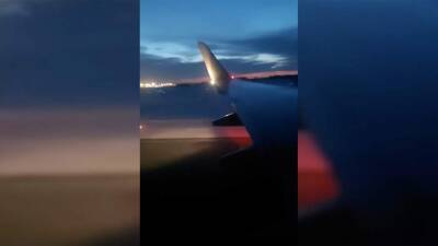Взлет рейса Тюмень-Ереван прервали после вспышки в двигателе самолета