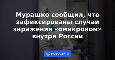 Мурашко сообщил, что зафиксированы случаи заражения «омикроном» внутри России