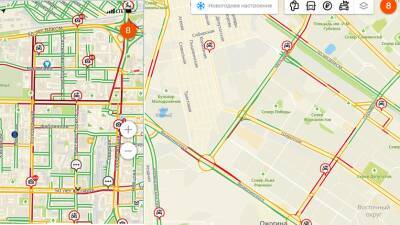 В субботу в Тюмень пришли 8-бальные пробки