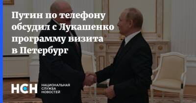 Путин по телефону обсудил с Лукашенко программу визита в Петербург