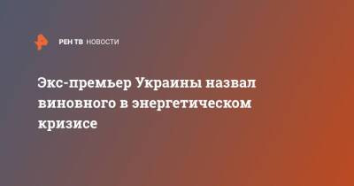 Владимир Гройсман - Экс-премьер Украины назвал виновного в энергетическом кризисе - ren.tv - Россия - Украина - Белоруссия