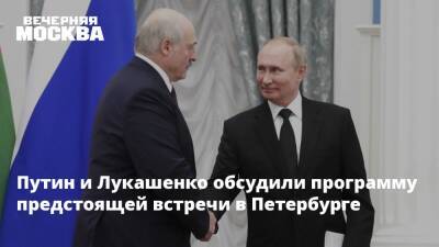Путин и Лукашенко обсудили программу предстоящей встречи в Петербурге