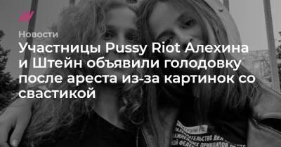 Участницы Pussy Riot Алехина и Штейн объявили голодовку после ареста из‑за картинок со свастикой