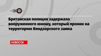 Британская полиция задержала вооруженного юношу, который проник на территорию Виндзорского замка