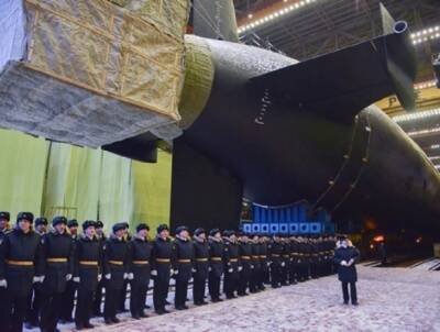 Новый атомный ракетоносец «Генералиссимус Суворов» выведен из эллинга