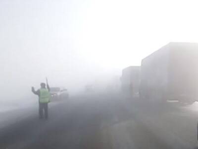 В Башкирии из-за пурги в ДТП с 22 автомобилями погиб человек (видео)