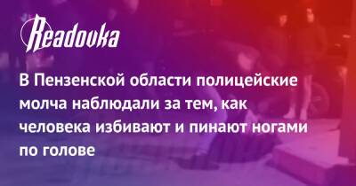 В Пензенской области полицейские молча наблюдали за тем, как человека избивают и пинают ногами по голове