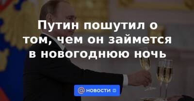 Путин пошутил о том, чем он займется в новогоднюю ночь